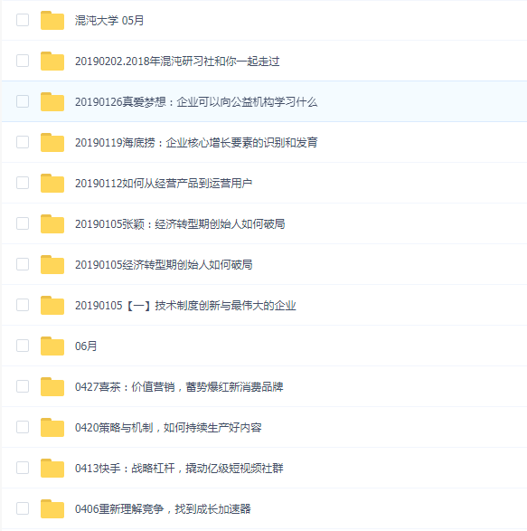混沌大学:混沌研习社:2019年