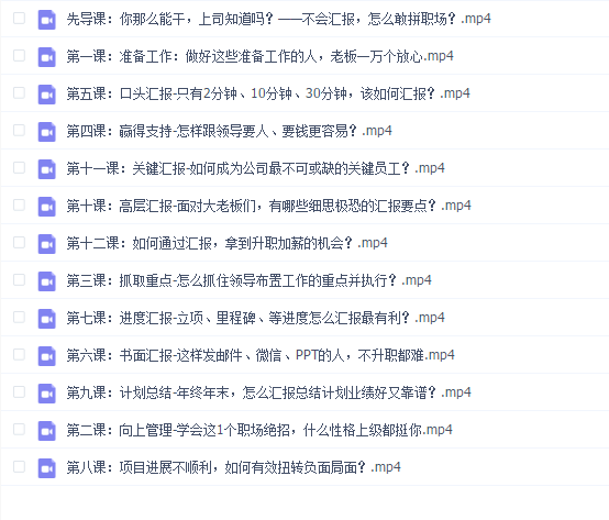 职场高手的12堂工作汇报术