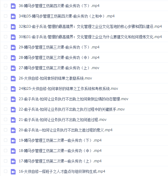 蹲马步管理工坊-业务增长六决【完结】