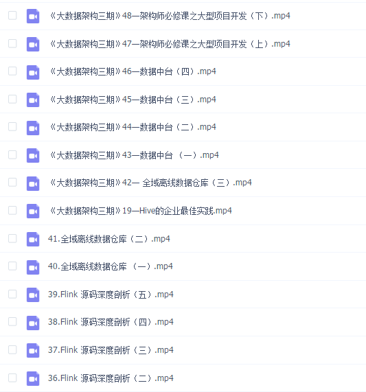 奈学P7大数据架构师3期(101G)