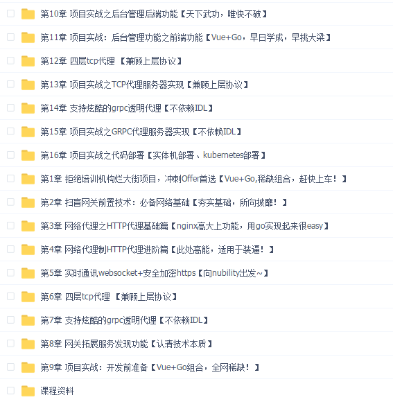 Vue+Go前端后端一体化 企业级微服务网关项目