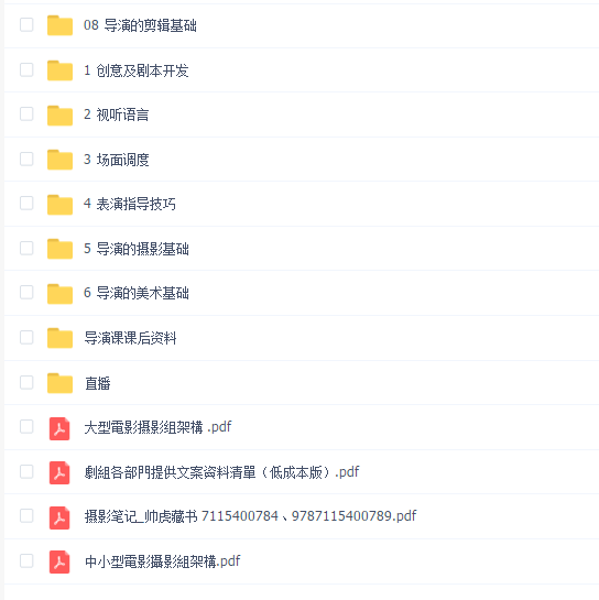 SCFI电影导演课专业1级
