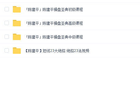 「陈建平」陈建平操盘圣典(初中高级+绝招)