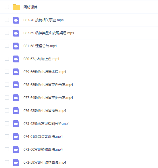 阿枝老师2022Q版萌系插画系统课从插画小白到接单高手