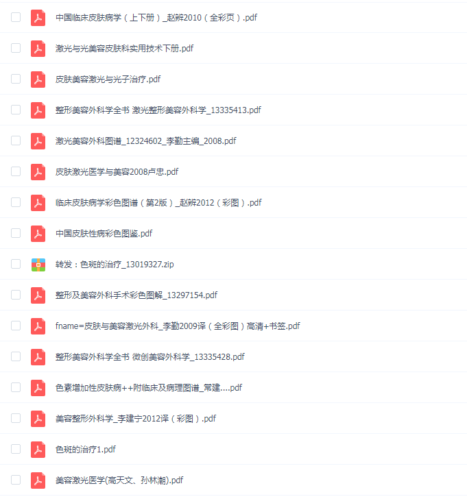 皮肤美容书籍合集