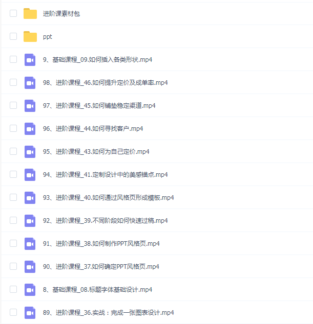 PPT高级进阶特训营:百万粉丝博主教你进阶你的PPT技能(98节课程+PPT素材包)
