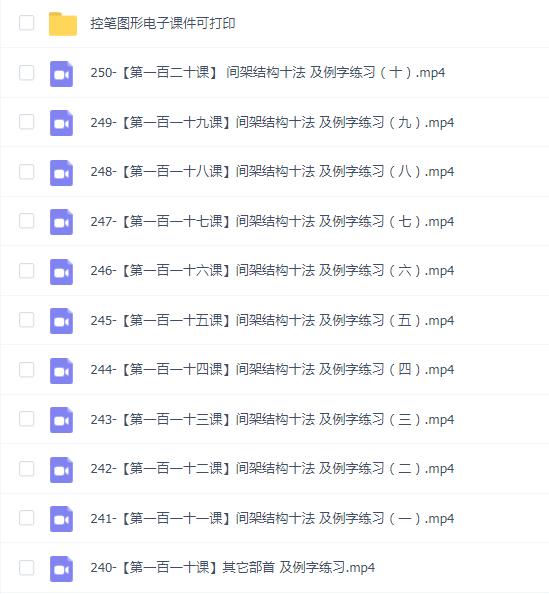最用心全面的VIP硬笔书法课程
