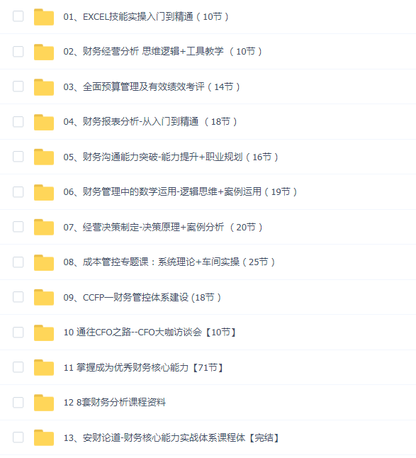 【安财小安】全集十二合一加赠送 8套财务分析