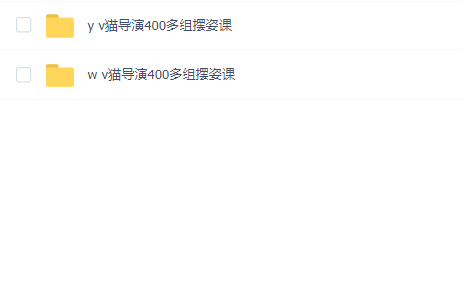 v猫导演400多组摆姿课