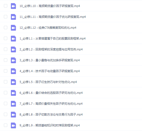 「量化阿波」量化阿波 量化核心课程——必修一:股票