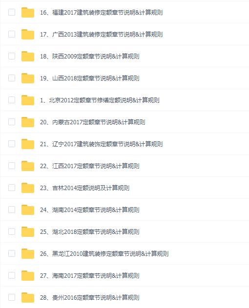 全国各地区定额规则及解释(无水印)PDF