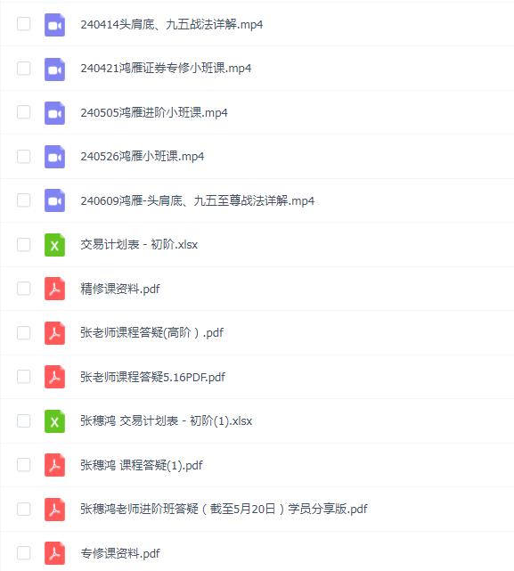 「张穗鸿」2024年进阶小班课张穗鸿证券专修小班 张穗鸿进阶小班课
