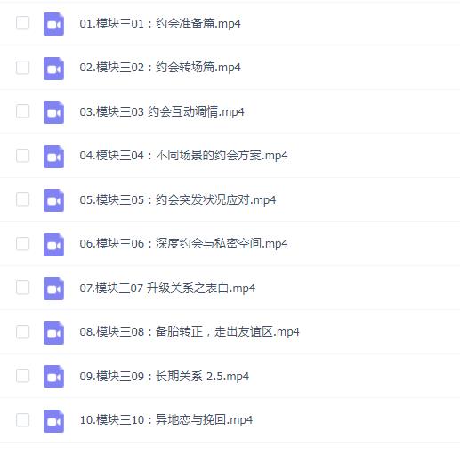魅力工程安小妖 模块三《关系升级核心课》